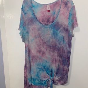 LOOSE FLOWY CUTE TIE DYE SHIRT🌷🌸💜